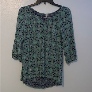 Blue and turquoise blouse